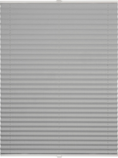 ondeco Plissee Klemmfix auf Maß für alle Fenster innen, ohne Bohren, Montage Klemmträger Sonnenschutz Sichtschutz Rollo Blickdicht - Silber - B): 51-60 cm, H): 201-250 cm