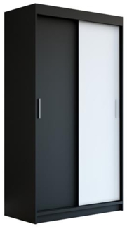 Schwebetrenschrank PAX 2-trig Schrank 120 cm (mit Spiegel) Farbe: Schwarz , wei