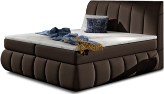 Eltap Vincenzo Bett (Soft 66) 180X200 Holzrahmen , Braun, 224 x 126 x 180 cm
