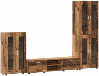 vidaXL TV-Schrankset mit Schubladen mit Regal Altholz Holzwerkstoff 3397962