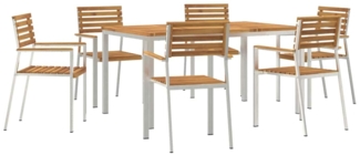vidaXL Garten-Ess-Set 7 pcs Braun Massives Akazienholz 3334776