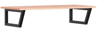 vidaXL Waschtischplatte mit Halterung Stahl und Massivholz Eiche 3302615