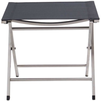 Gartenhocker Aline, Edelstahl, Grau, 48 x 44 x 40 cm