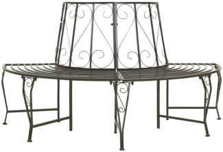 vidaXL Baumbank Halbrund 160 cm Stahl 313034