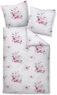 Janine Mako-Soft-Seersucker Bettwäsche 155x220,80x80 2 teilig Tango 20147-01-512 orchideenrosa