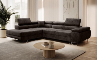 Luxusbetten24 Schlafsofa Designer Sofa Aston Samt, mit Stauraum und Schlaffunktion