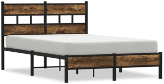 vidaXL Bettgestell ohne Matratze mit Kopfteil Sonoma-Eiche 120x200 cm 4017198