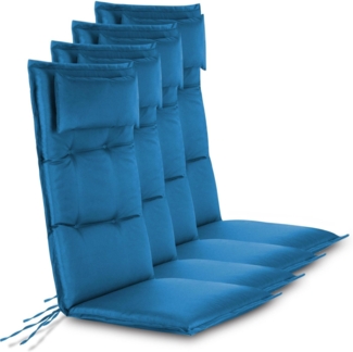 Aspero Hochlehnerauflage 4 Hochlehner Stuhlauflagen Sitzpolster, (Set), Wasserdicht