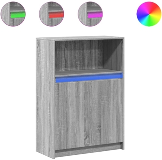 vidaXL Sideboard mit LED Grau Sonoma 72x34x100 cm Holzwerkstoff 852164