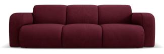 Micadoni Boucle Sofa Molino 3-Sitzer Strukturierter Stoff Bordeaux