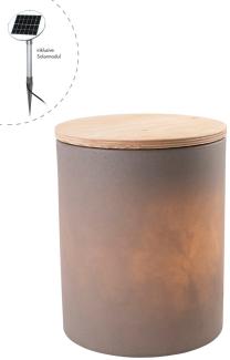 Leuchttisch Hocker Shining Drum Beistelltisch (taupe Solar )