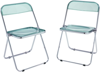 Klappstuhl Pornainen 2er Set Mintgrün, transparent [en. casa]