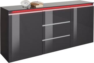 INOSIGN Sideboard Magic, Kommode, Schrank, Kredenz, mit 2 Türen und 3 Schubkästen Hochglanz lackiert (B/T/H) 180x40x80 cm