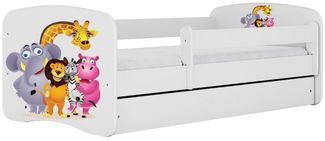 Raumhirsch Furniture Kinderbett 70x140, 80x160, 80x180 cm - Komplettset mit Matratze & Schublade (Bett für Mädchen, Einzelbett für Kinder von 2-12 Jahren, Rausfallschutz und Lattenrost), verschiedene Farben & Designs