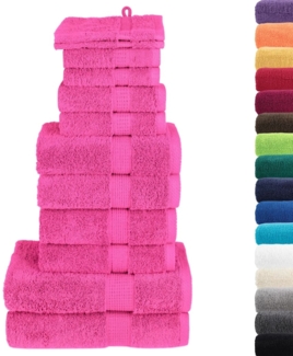 vidaXL 12 tlg. Premium-Handtuch-Set SOLUND Rosa 600 g/m² 137586
