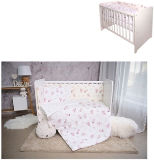 Lorelli Babybettwäsche Set Smile 6-teilig Decke 140x95 Kissen 43x35 Bett 120x60 beige