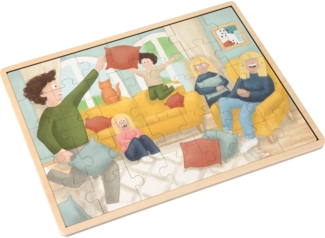 EDUPLAY 120787 Puzzle Kissenschlacht Patchwork