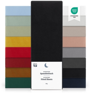 Blumtal Spannbettlaken Bettlaken aus Mikrofaser OEKO-TEX® zertifiziertes Laken, Mikrofaser, Gummizug: rundum, (2 Stück), Oeko-TEX® Zertifiziert