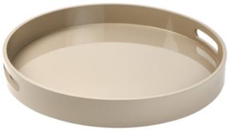 LAMBERT Tablett Enzo MDF Lackiert Rund Taupe (45cm)
