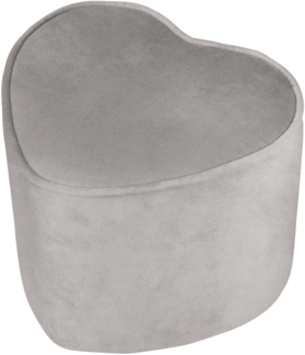 roba Kinderhocker 'Lil Sofa' in Herzform - BxTxH: 30 x 27 x 24 - Samtstoff - Grau