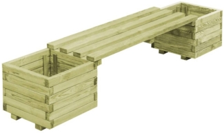 vidaXL Gartenbank mit Pflanzgefäßen Kiefernholz Imprägniert 44949