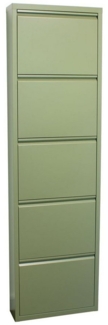 ebuy24 Schuhschrank Pisa Schuhschrank mit 5 Klappen/Türen in Metall gr