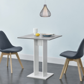 Esstisch Lindesnes 65x65x78 cm Weiß/Betonoptik en. casa