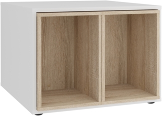 FMD Möbel - JOKER 1 - Couchtisch - melaminharzbeschichtete Spanplatte - 71,5 x 50 x 67,5 cm Eiche/Weiß