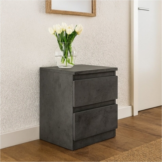 HTI-Living Nachtkommode Nachtkommode mit 2 grifflosen Schubladen (Stück, 1 St, 1 Nachtkommode), Nachtschrank Nachttisch