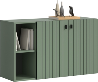 Sitzbank (B/H/T: 106x63x37 cm) in Smoke Green Nachbildung