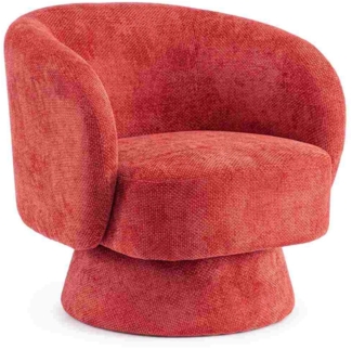 Bizzotto Drehsessel Julienne aus Stoff, Cherry, Der Sessel ist drehbar