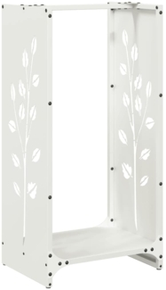 vidaXL Brennholzregal Weiß 40x30x80 cm Kaltgewalzter Stahl 864220