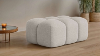 OTTO home Polsterhocker KALLIE Sitzhocker, Bubble-Optik, Maße B/T/H: 90/60/44 cm, moderne Steppung, hoher Sitzkomfort und modernes Design