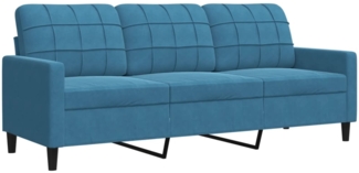 vidaXL 3-Sitzer-Sofa Blau 180 cm Samt 4007643
