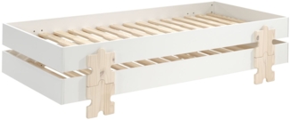 Stapelbett (2er Set) Karlene 204x94x48 MDF Weiß