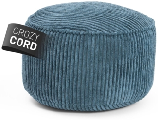 Lumaland Pouf Sitzhocker Cord Ablage kompakt 25x45 cm, pflegeleicht, Indoor Relaxen