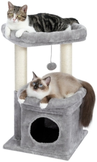 PAWZ Road Kratzbaum Kleiner Katzenbaum, mehrstöckiger Katzenturm,gemütlicher Katzenwohnung, mit Sisal-überzogenem Kratzbaum