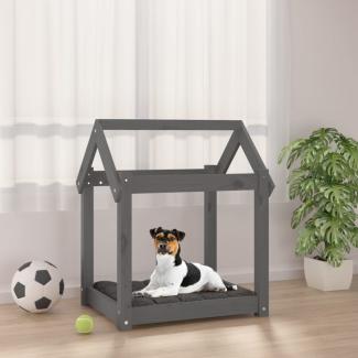 vidaXL Hundebett 61x50x70 cm Massivholz Kiefer, Grau