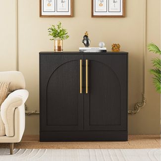 UEV Sideboard Buffetschrank mit 2 Türen (Bücherschrank Standregal, Aufbewahrungregal Sideboard, Küchenschrank, verstellbare Ablage für Wohnzimmer Schlafzimmer Küche Büro)