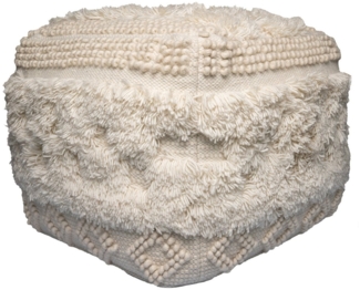 Qiyano Hocker Pouf Amare Groß Natur - Boho-Stil, Handgefertigt, Weich (1 St)
