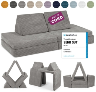 Linodino Kindersofa Spielsofa I aus Schaumstoff Bausteine I Spielcouch für Kinder, 3 Jahre Garantie