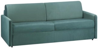 Schlafsofa 4-Sitzer Samt CALIFE - Minzgrün - Liegefläche: 160 cm - Matratzenhöhe: 22 cm