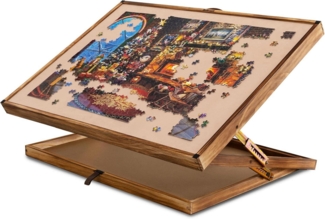 Holz Puzzlebrett 2-in-1 für 1000 und 1500 Teile, höhenverstellbar