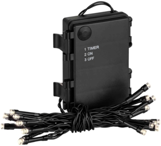 Coen Bakker Deco BV LED-Lichterkette LED Lights, Batterie außen schwarz 14,95m Timer 200 LEDs warmweiß