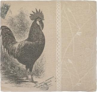 Kissen Rooster Quadratisch Baumwolle&Polyester Beige