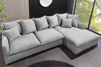 riess-ambiente Ecksofa HEAVEN 255cm grau, Einzelartikel 1 Teile, Couch · L-Form rechts · Wohnzimmer · Bouclé · Federkern · Landhaus