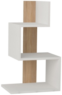 Calicosy Nachttisch Weiß und Holzdekor Eiche L42 cm – ROSIE - Weiß