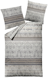 Satin-Bettwäsche MONDO 155x220 cm / 9106_336_070, Baumwolle, Beige