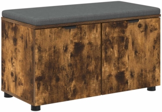 vidaXL Flurbank mit Kissen mit Tür Geräucherte Eiche 80 x 46 x 46 cm 891484