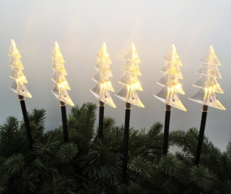 Luna24 simply great ideas. LED Gartenleuchte LED Tannenbaum, 6tlg, Batteriebetrieb, warm weiß, LED fest integriert